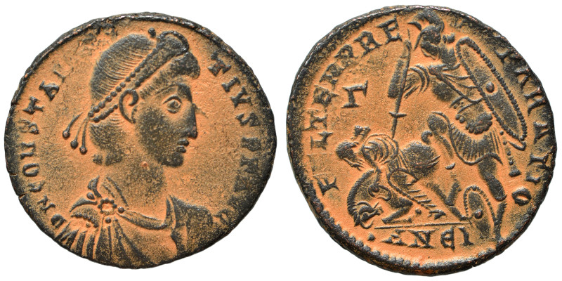 Constantius II, 337-361. Follis (bronze, 4.45 g, 23 mm), Antioch. D N CONSTAN-TI...