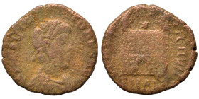 Flavius Victor, 387-388. Follis (bronze, 1.12 g, 13 mm), Aquileia (?). DN FL VICTOR P F AVG Diademed, draped and cuirassed bust right. Rev. SPES ROMAN...