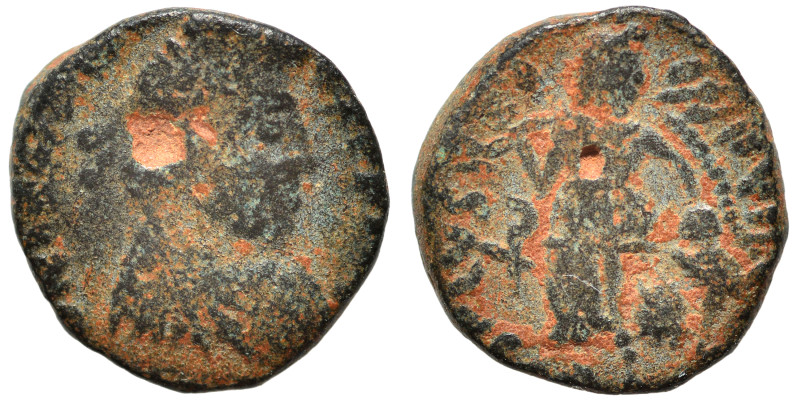 Johannes, usurper, 423-425. Ae (bronze, 1.21 g, 11 mm), Rome. D N IOHANNES P F A...