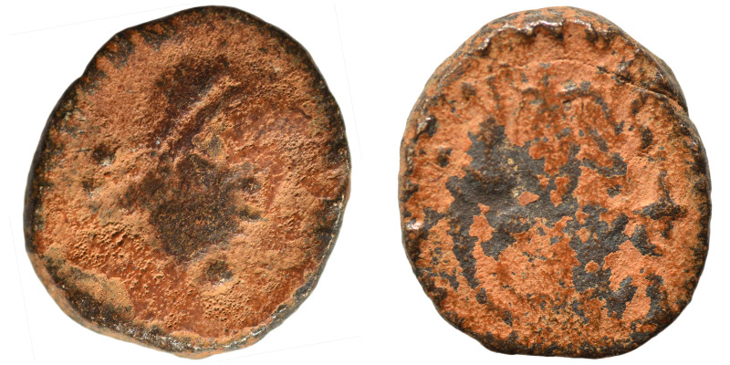 Johannes, usurper, 423-425. Ae (bronze, 1.24 g, 12 mm), Rome. D N IOHANN[ES P F ...