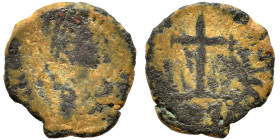 Galla Placidia (?), 425-435. Nummus (bronze, 0.60 g, 10 mm), Rome. [D N GALLA PLA-CIDIA P F AVG] Diademed and draped bust right. Rev. [SALVS REIPVBLIC...