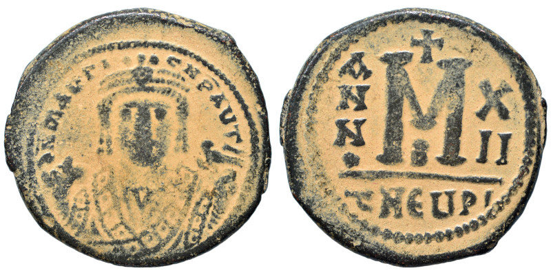 Maurice Tiberius, 582-602. Follis (bronze, 11.94 g, 29 mm), Theoupolis (Antioch)...