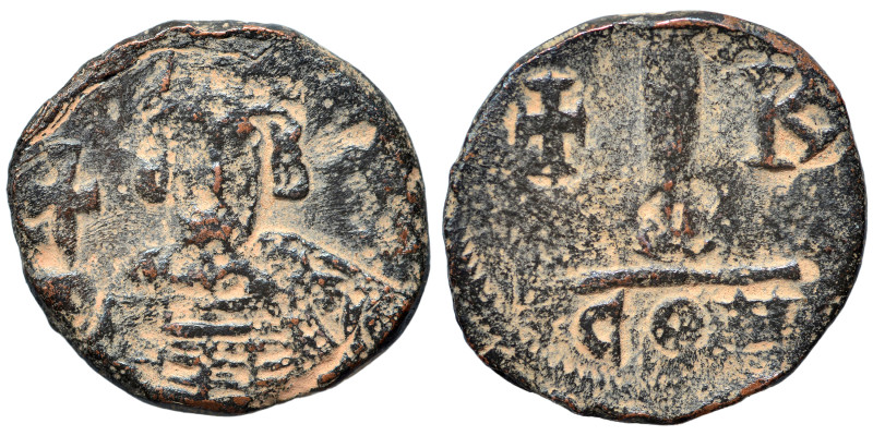 Constantine IV Pogonatus, 668-685. Decanummium (bronze, 3.76 g, 20 mm), Constant...