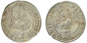 AUSTRIA. Holy Roman Empire. Habsburg. Leopold I, 1658-1705. 3 Kreuzer (silver, 1.33 g, 20 mm). Good fine.
