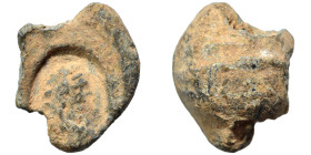 Greek-Roman. Seal (lead, 5.66 g, 19 mm). Nearly very fine.