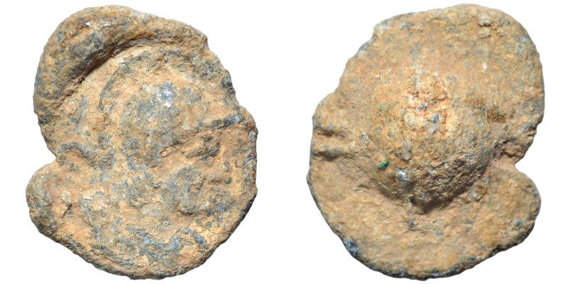 Greek-Roman. Seal (lead, 3.75 g, 17 mm). Nearly very fine.