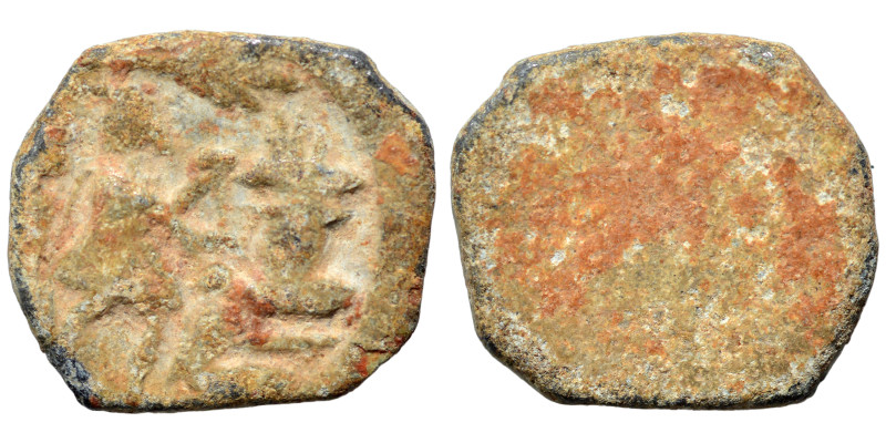 Greek-Roman. Tesserae (lead, 2.43 g, 14 mm). Nearly very fine.