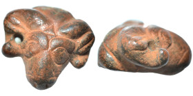 Greek-Roman. Ancient object / head of ram (bronze, 19.33 g, 20 mm).