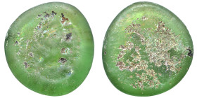 BYZANTINE. Circa 5-7th century. Weight (glass, 2.90 g, 20 mm).