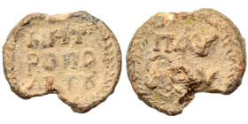 Byzantine seal (lead, 6.45 g, 20 mm). Nearly very fine.