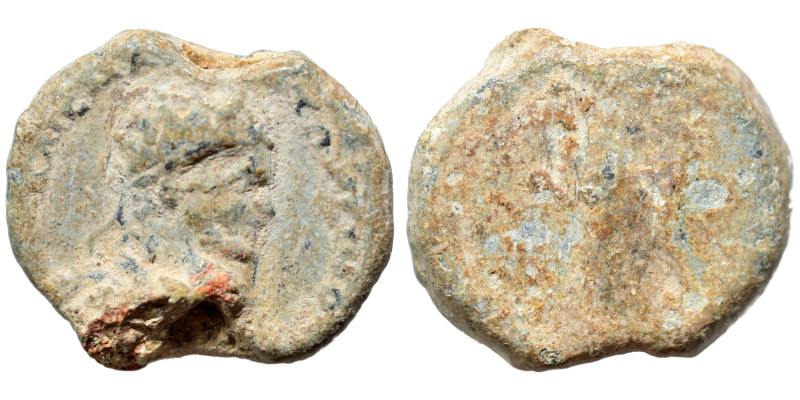 Byzantine seal (lead, 12.84 g, 22 mm). Nearly very fine.