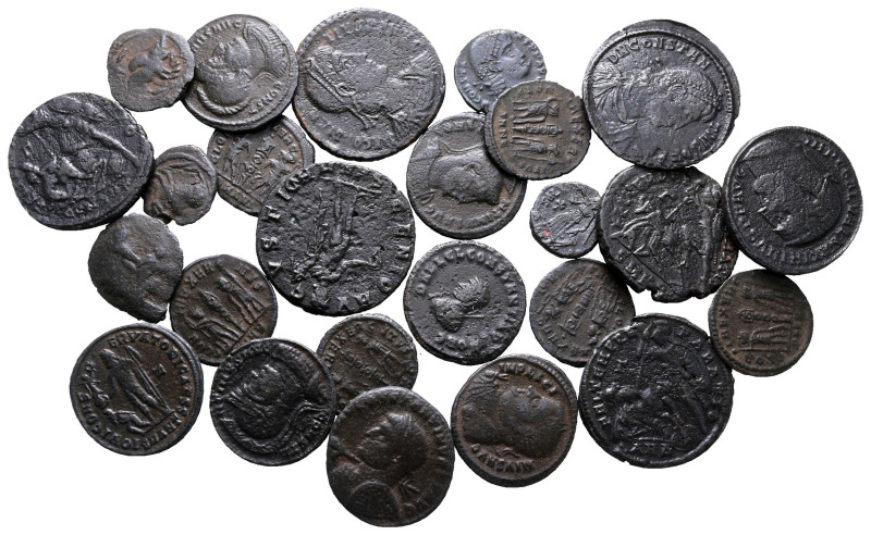 Lot of ca. 25 roman bronze coins / SOLD AS SEEN, NO RETURN!

Nearly Very Fine