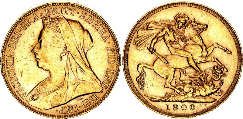 Great Britain 1 Sovereign 1900

KM# 785, N# 4024; Gold (.917) 7.99 g., 22.05 m...