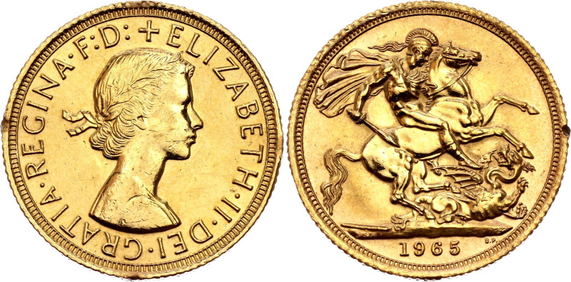 Great Britain 1 Sovereign 1965

KM# 908, N# 11461; Gold (.916) 7.99 g.; Elizab...