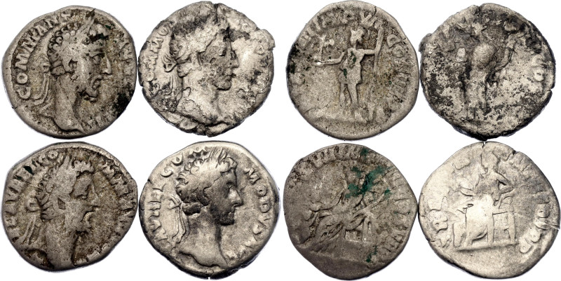 Roman Empire Commodus 4 x 1 Denarius 177 -192 AD (ND)

Silver., Total weight 1...