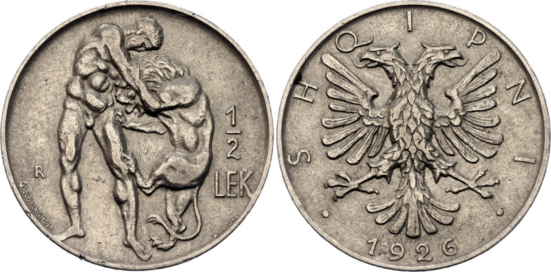 Albania 1/2 Lek 1926 R

KM# 4, N# 11174; Nickel; Zog I; XF