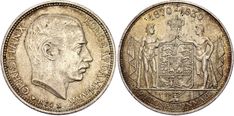 Denmark 2 Kroner 1930 N AH

KM# 829, N# 14544; Silver 15.00 g.; Christian IX; ...