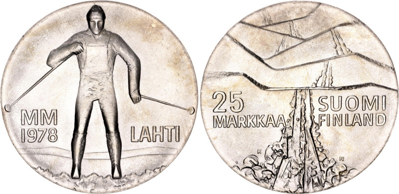 Finland 25 Markkaa 1978

KM# 56, Schön# 64, N# 12390; Silver 26.59 g.; The FIS...