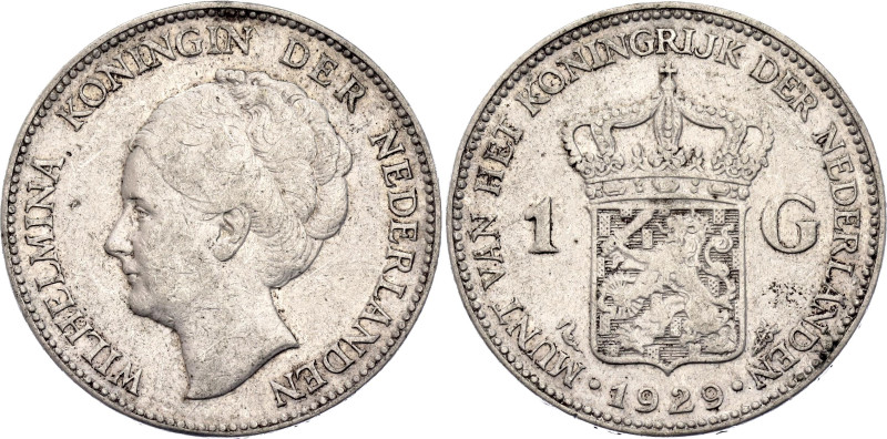 Netherlands 1 Gulden 1929

KM# 161.1, N# 6070; Silver 9.95 g.; Wilhelmina; XF