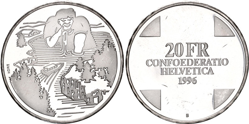 Switzerland 20 Francs 1996 B

KM# 76, HMZ 2# 1221f, N# 22327; Silver 19.94 g.,...