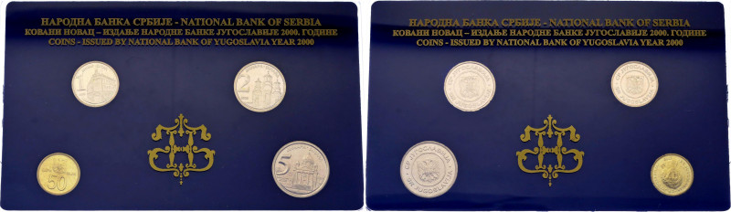 Serbia Annual Coin Set of 4 Coins 2000

KM# MS17; 50 Para - 1 - 2 - 5 Dinara; ...