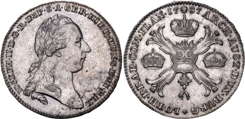 Austrian Netherlands 1 Kronenthaler 1787

KM# 32, Dav. 1284, N# 46363; Silver ...