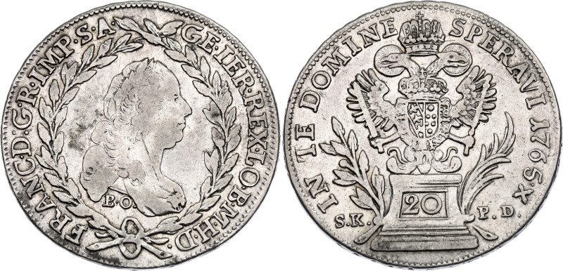 Austria 20 Kreuzer 1765 (1779) BO SK PD

KM# 2030; Silver 6.68 g.; Franz I; Kr...