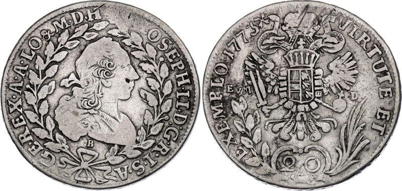 Austria 20 Kreuzer 1773 B EVM D

KM# 2067.1, N# 22599; Silver 6.68 g.; Joseph ...