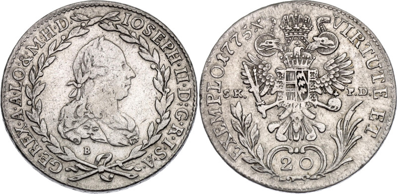 Austria 20 Kreuzer 1775 B SK PD

KM# 2067.1, N# 22599; Silver 6.68 g.; Joseph ...