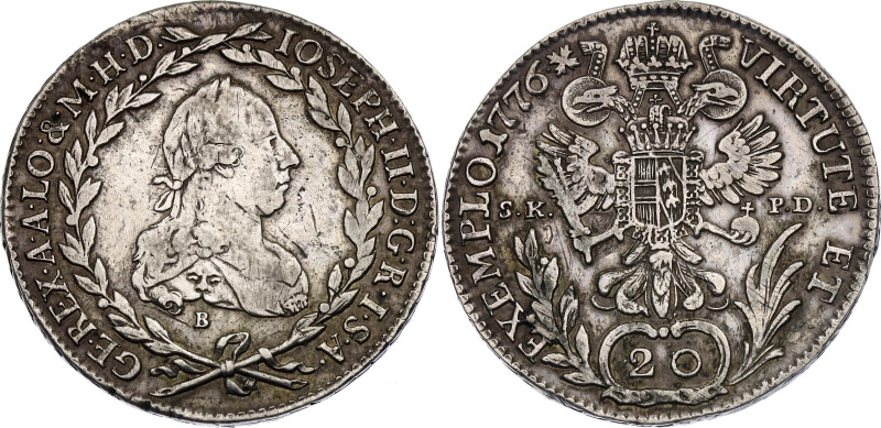 Austria 20 Kreuzer 1776 B SK PD

KM# 2067.1, N# 22599; Silver 6.68 g.; Joseph ...