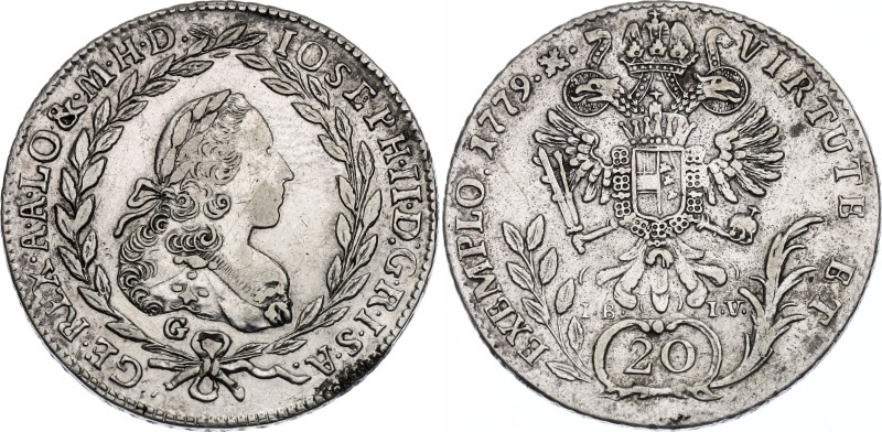 Austria 20 Kreuzer 1779 G IB IV

KM# 2067.1, N# 22599; Silver 6.68 g.; Joseph ...