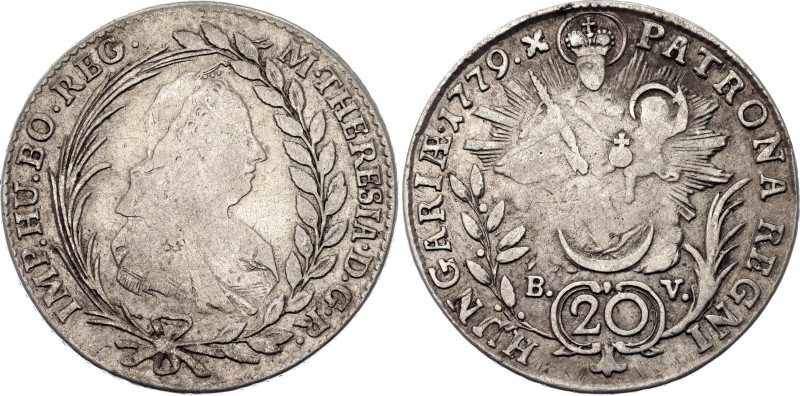 Hungary 20 Krajczar 1779 BV

KM# 381.2, N# 48236; Silver 6.68 g.; Maria Theres...