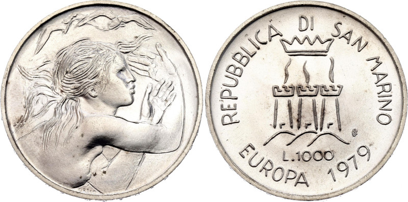 San Marino 1000 Lire 1979 IPZS

KM# 98, N# 13724; Silver 14.58 g.; European Un...