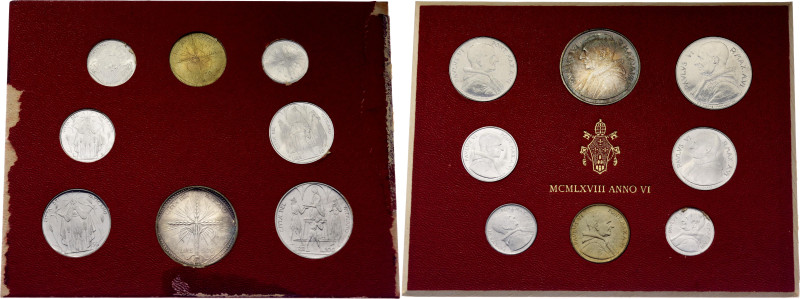 Vatican Annual Mint Set of 8 Coins 1968 (VI)

KM# MS72; With Silver; Paul VI; ...