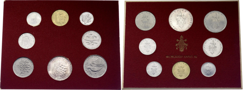 Vatican Annual Mint Set of 8 Coins 1973 (XI)

KM# MS77; With Silver; Paul VI; ...