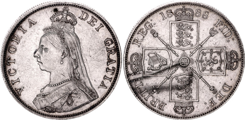 Great Britain 2 Florin 1888

KM# 763, N# 11098; Silver 22.61 g.; Victoria; AUN...