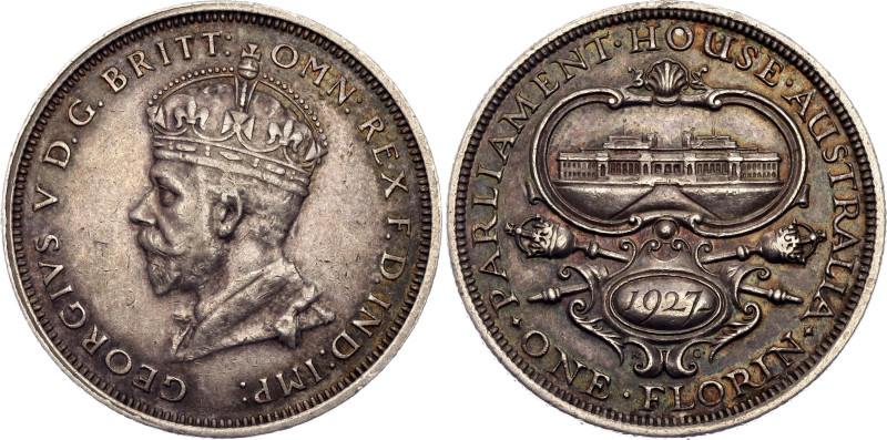 Australia 1 Florin 1927

KM# 31, N#12501; Silver 11.27 g.; George V; Opening o...