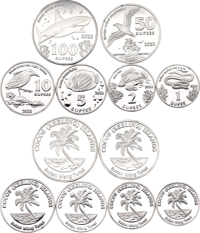 Keeling Cocos Islands Set of 6 Coins 2023 Fantasy Issue

Copper-nickel; 1 - 2 ...