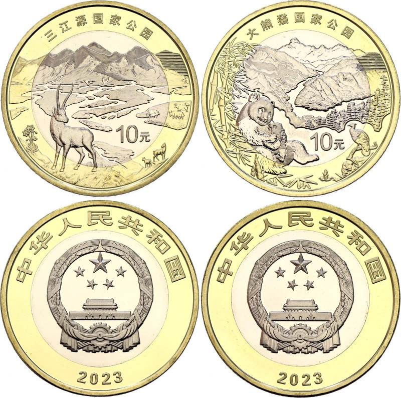 China Republic 2 x 10 Yuan 2023

Bimetallic; Giant Panda National Park & Sanji...