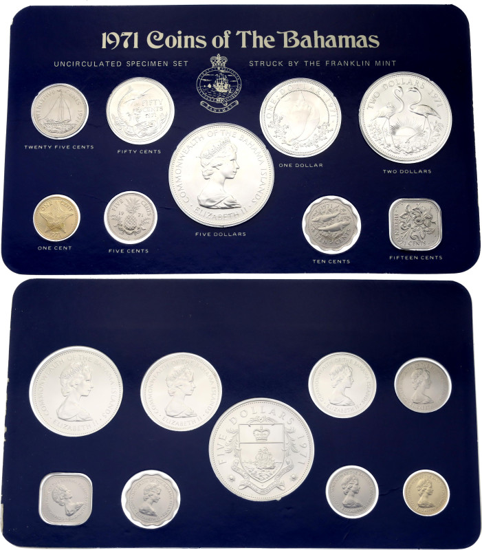 Bahamas Mint Set of 9 Coins 1971 FM

KM# MS6; With Silver; KM# 16 - 24; In ori...