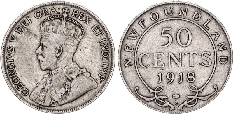 Canada Newfoundland 50 Cents 1918 C

KM# 12, N# 8799; Silver 11.59 g.; George ...