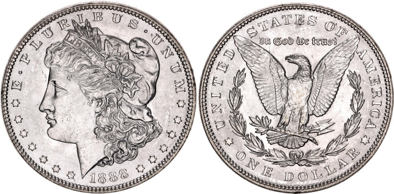 United States 1 Dollar 1888

KM# 110, N# 1492; Silver 26.74 g.; "Morgan Dollar...