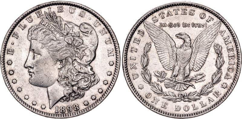 United States 1 Dollar 1898

KM# 110, N# 1492; Silver 26.71 g.; "Morgan Dollar...