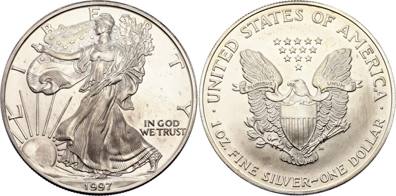 United States 1 Dollar 1997

KM# 273, N# 1493; Silver 31.19 g.; "American Silv...