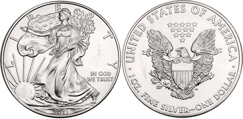 United States 1 Dollar 2011

KM# 273, Schön# 216, N# 1493; Silver 31.31 g.; "A...