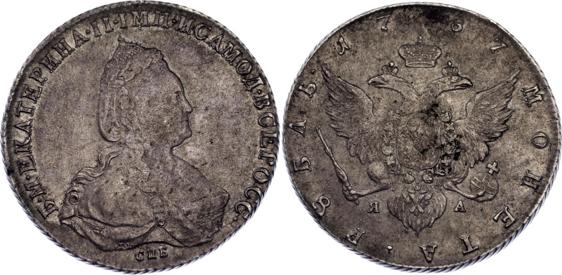 Russia 1 Rouble 1787 СПБ ЯА

Bit# 244, C# 67c, N# 95730; Silver 23.15 g.; VF/X...