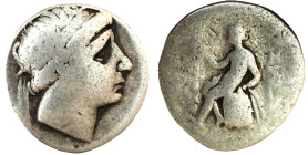 SELEUKID KINGS of SYRIA. Antiochos III. 223-187 BC. AR Drachm
 Weight : 3.88 gr Diameter : 17.69 mm