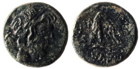 PONTOS. Pharnakeia. Struck under Mithridates VI Eupator (Circa 95-90 or 80-70 BC). Ae.
Obv: Laureate head of Zeus right.
Rev: ΦΑΡΝΑΚΕΙAΣ.
Eagle standi...