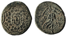 PONTUS. Komana. Time of Mithradates VI Eupator (120-63 BC). Ae.
Obv: Facing Gorgoneion.
Rev: KOMANΩN.
Nike advancing right with palm and wreath; in le...