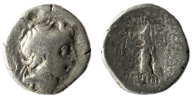 Kings of Cappadocia, Ariobarzanes III Eusebes Philoromaios, Obv: Diademed, bearded head of Ariobarzanes III to right. Rev: ΒΑΣΙΛΕΩΣ / ΑΡΙΟΒΑΡΖΑΝΟΥ / Ε...